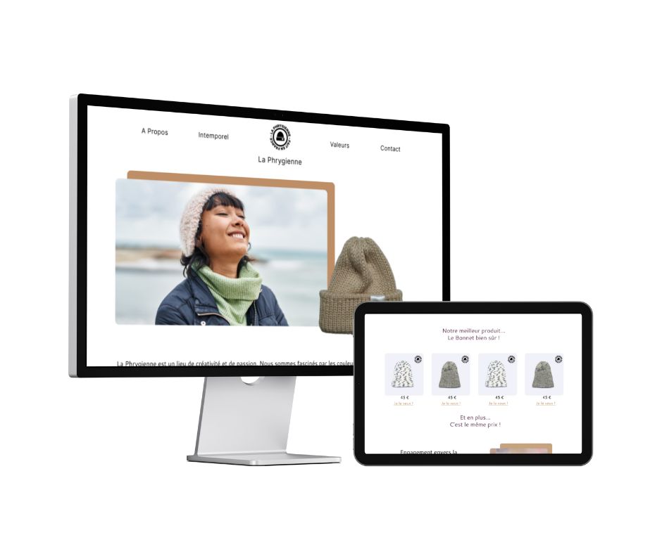 Mockup site web La Phrygienne